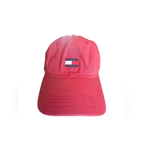 Vintage Red Tommy Hilfiger Dad Hat Cap - Picture 1 of 4